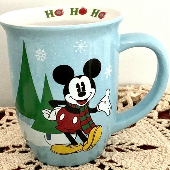 Disney Christmas Coffee Cup Mug Mickey Mouse Ho Ho Ho - Picture 1 of 7